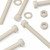 10x Natural, Hex Head, Nylon, M10 x 100mm, Plastic Bolts,Nuts & Washers, -Screws