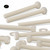 10x Natural, Hex Head, Nylon, M10 x 100 mm, Plastic Bolts,Nuts & Washers, -Screws
