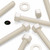 5x Natural, Hex Head, Nylon, M12 x 100mm, Plastic Bolts,Nuts & Washers, -Screws