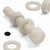 5x Natural Nylon PA66 Hex Head Plastic Bolts, Nuts & Washers - M16 x 100 mm