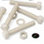 5x Natural Nylon PA66 Hex Head Plastic Bolts, Nuts & Washers - M16 x 100 mm