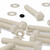 5x Natural Nylon Hex Head Screws & Bolts M16 x 100mm, Nuts & Washers