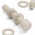 5x Natural, Hex Head, Nylon, M16 x 100mm, Plastic Bolts,Nuts & Washers, -Screws