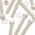 5x Natural Nylon Hex Head Screws & Bolts M20 x 150mm, Nuts & Washers