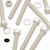 5x Natural, Hex Head, Nylon, M20 x 150mm, Plastic Bolts,Nuts & Washers, -Screws