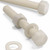 5x Natural, Hex Head, Nylon, M20 x 150mm, Plastic Bolts,Nuts & Washers, -Screws