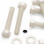 10x Natural Nylon Hex Head Screws & Bolts M10 x 60mm, Nuts & Washers