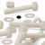 10x Natural, Hex Head, Nylon, M10 x 60mm, Plastic Bolts,Nuts & Washers, -Screws