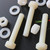 10x Natural, Hex Head, Nylon, M10 x 60mm, Plastic Bolts,Nuts & Washers, -Screws