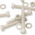 10x Natural Nylon Hex Head Screws & Bolts M10 x 75mm, Nuts & Washers