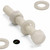 10x Natural Nylon Hex Head Screws & Bolts M10 x 75mm, Nuts & Washers