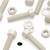 5x Natural Nylon Hex Head Plastic Screws & Bolts M16 x 65mm, Nuts & Washers