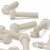 5x Natural Nylon Hex Head Plastic Screws & Bolts M16 x 65mm, Nuts & Washers