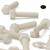 5x Natural Nylon PA66 Hex Head Plastic Bolts, Nuts & Washers - M16x65mm