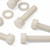 10x Natural, Hex Head, Nylon, M12 x 50mm, Plastic Bolts,Nuts & Washers, -Screws