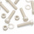 10x Natural, Hex Head, Nylon, M12 x 50 mm, Plastic Bolts,Nuts & Washers, -Screws