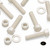 10x Natural, Hex Head, Nylon, M12 x 50mm, Plastic Bolts,Nuts & Washers, -Screws