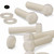 20x Natural Nylon Hex Head Screws & Bolts M10 x 40mm, Nuts & Washers