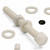 5x Natural Nylon PA66 Hex Head Plastic Bolts, Nuts & Washers - M16 x 150 mm