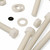5x Natural Nylon PA66 Hex Head Plastic Bolts, Nuts & Washers - M16 x 150 mm