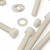 5x Natural Nylon PA66 Hex Head Plastic Bolts, Nuts & Washers - M16 x 150 mm