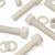 5x Natural Nylon PA66 Hex Head Plastic Bolts, Nuts & Washers - M20 x 100 mm