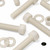 5x Natural Nylon PA66 Hex Head Plastic Bolts, Nuts & Washers - M20x100mm