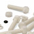 5x Natural Nylon Hex Head Screws & Bolts M20 x 100 mm, Nuts & Washers