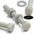 50x Natural PA66 50% Glass-Fibre Hex Head Plastic Bolts, Nuts & Washers - M5x40mm