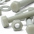 10x Natural Glass Filled Nylon Hex Head Screws M10 x 50mm, Nuts & Washers
