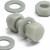 20x Natural Glass Filled Nylon Hex Head Screws M10 x 30mm, Nuts & Washers