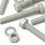 10x Natural Glass Filled Nylon Hex Head Screws M10 x 70 mm, Nuts & Washers