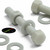 10x Natural Glass Filled Nylon Hex Head Screws M10 x 70 mm, Nuts & Washers