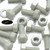 50x Natural Glass Filled Nylon Hex Head Screws M8 x 20mm, Nuts & Washers