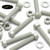 50x Natural Glass Filled Nylon Hex Head Screws M6 x 40mm, Nuts & Washers