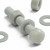 20x Natural Glass Filled Nylon Hex Head Screws M8 x 50 mm, Nuts & Washers