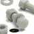 50x Natural Glass Filled Nylon Hex Head Screws M8 x 30mm, Nuts & Washers