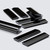5x Black, Flexible Acrylic Hinges, 50mm. Low Profile, Living Flex Hinge