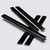 3x Black 200 mm Acrylic / Polycarbonate Low Profile Flexible Living Hinges