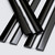 3x Black 200mm Acrylic / Polycarbonate Low Profile Flexible Living Hinges