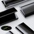 4x Black 100mm Acrylic / Polycarbonate Low Profile Flexible Living Hinges