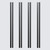 4x Black Flexible Living Hinges, 500mm, Low Profile Acrylic / Polycarbonate