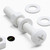 20x White PP Pan Head Plastic Screws & Bolts M8 x 60mm, Nuts & Washers