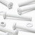 20x White PP Pan Head Plastic Screws & Bolts M8 x 60mm, Nuts & Washers