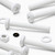 20x White, Pan Cross Head, (PP), M8 x 60mm, Plastic Bolts, Nuts & Washers -Screws