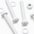 20x White PP Pan Head Plastic Screws & Bolts M8 x 60mm, Nuts & Washers