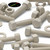 10x Natural PPS Hex Head Plastic Screws & Bolts M5 x 20mm, Nuts & Washers