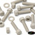 10x Natural PPS Hex Head Plastic Screws & Bolts M5 x 20mm, Nuts & Washers