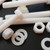 10x Natural PTFE Hex Head Plastic Screws & Bolts M5 x 40mm, Nuts & Washers