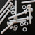 10x Natural PTFE Hex Head Plastic Screws & Bolts M5 x 40mm, Nuts & Washers